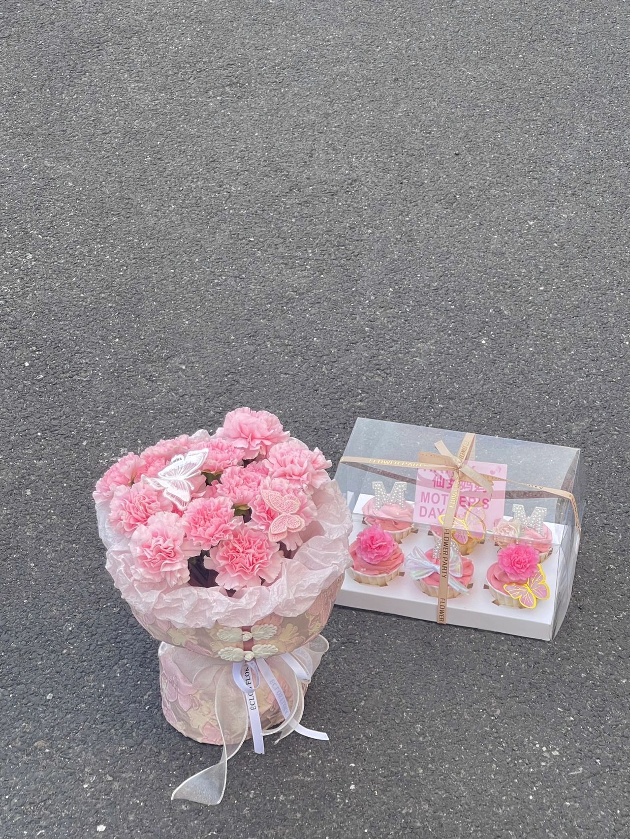 鲜花花束蛋糕甜品(母亲节礼物)-喵神素材库