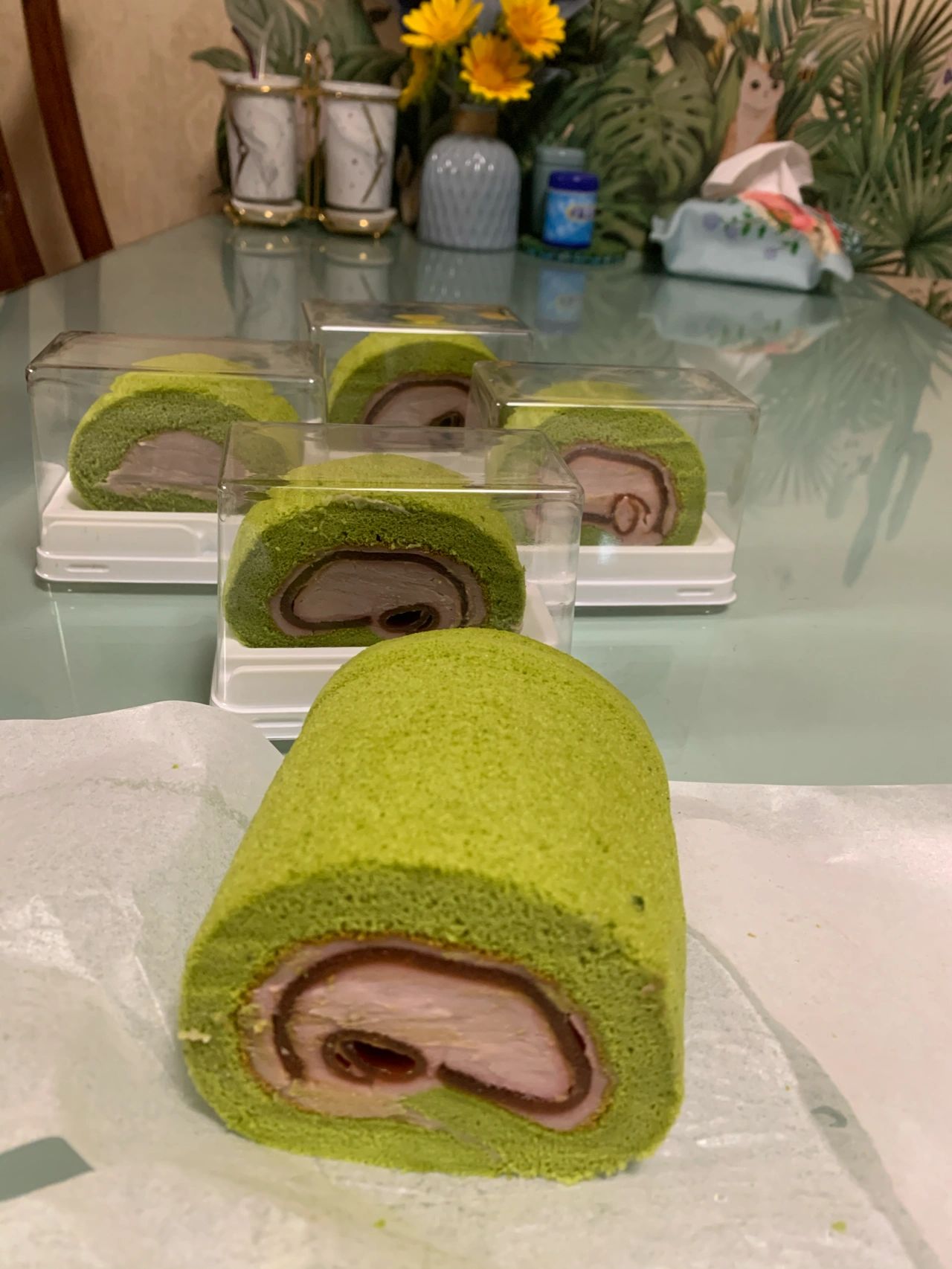 制作美食面包烘焙鲜花(山楂芋泥卷 )-喵神素材库