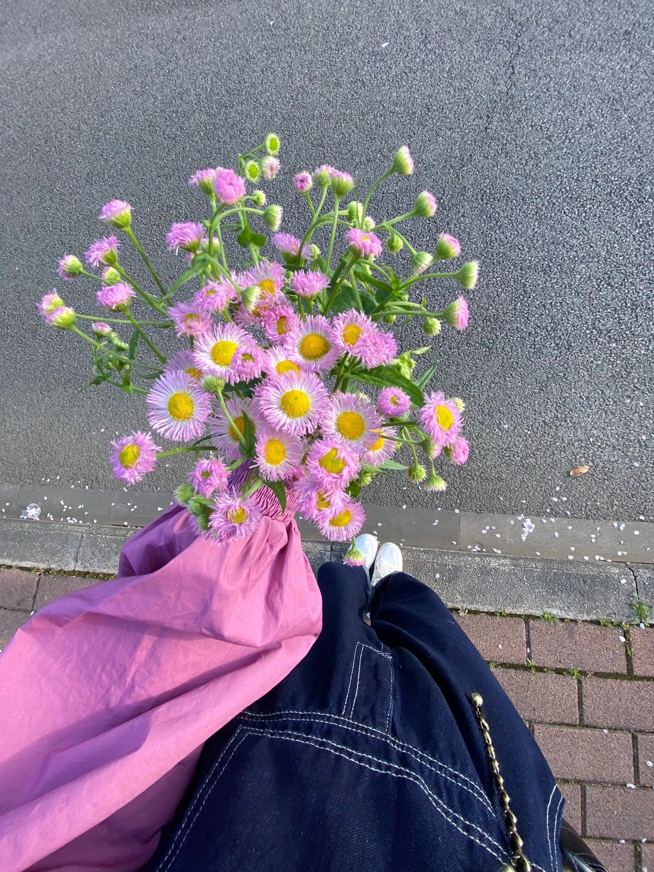 鲜花美女穿搭散步(记录春天的日常九宫格)-喵神素材库