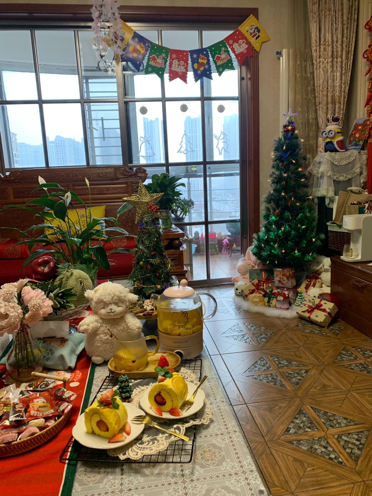 甜品烘焙美食牛奶鲜花绿植(我的阳台 )-喵神素材库