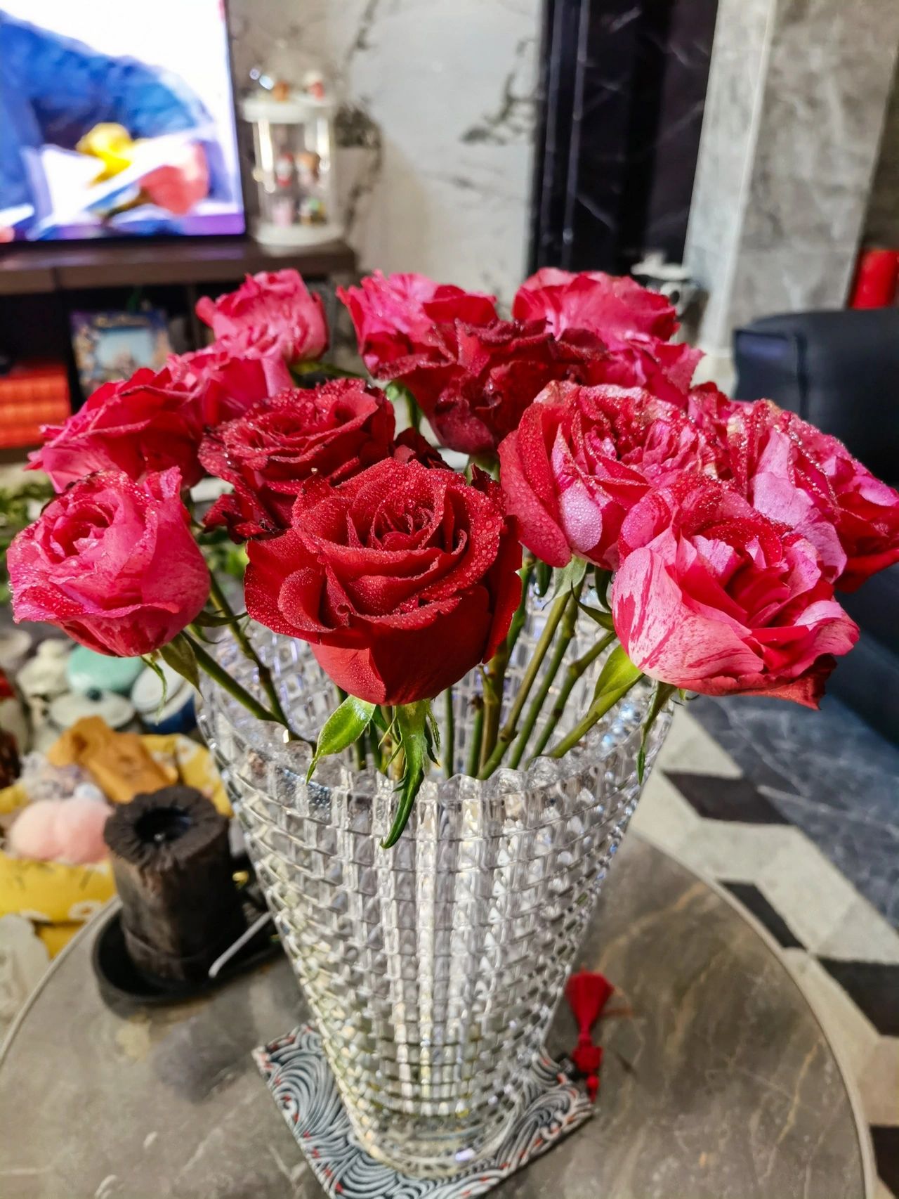4巴卡拉花瓶鲜花花束家居摆件追剧(用花瓶点亮家)-喵神素材库
