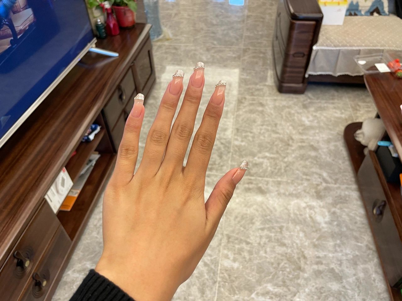 手手控美甲穿搭(气质裸色系美甲 )-喵神素材库