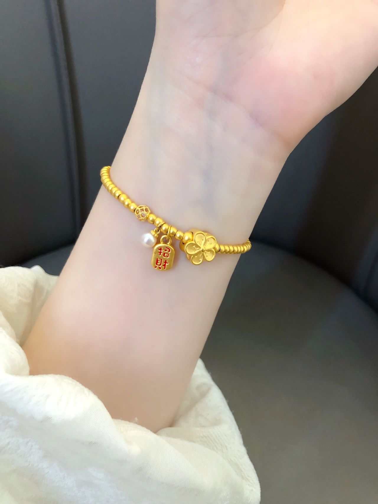 手链黄金手链饰品(超火的黄金小桃花)-喵神素材库