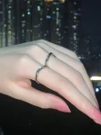 戒指戒圈手美甲(绝绝子！！不规则纯银情侣戒)-喵神素材库