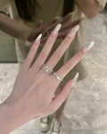 手控美甲显白首饰戒指(看看这蹭亮的戒指链条的设计太戳我了高级感这不就来了)-喵神素材库