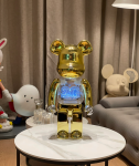 3模型手办积木熊bearbrick( 电镀金)-喵神素材库