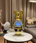 3模型手办积木熊bearbrick( 电镀金)-喵神素材库