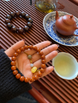 喝茶茶具茶器煮茶泡茶茶台紫砂壶猴头手串(喝茶低头一瞬间都被自己的小串美住了)-喵神素材库