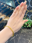 2手古法黄金手镯首饰手饰(你不是被谁丢下的，也不是为谁准备的，一切自由生长，自己种花自己开，自己开错自己败，时间吹落的，交给时间捡起来！ )-喵神素材库