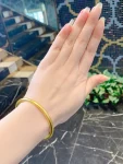 2手古法黄金手镯首饰手饰(你不是被谁丢下的，也不是为谁准备的，一切自由生长，自己种花自己开，自己开错自己败，时间吹落的，交给时间捡起来！ )-喵神素材库