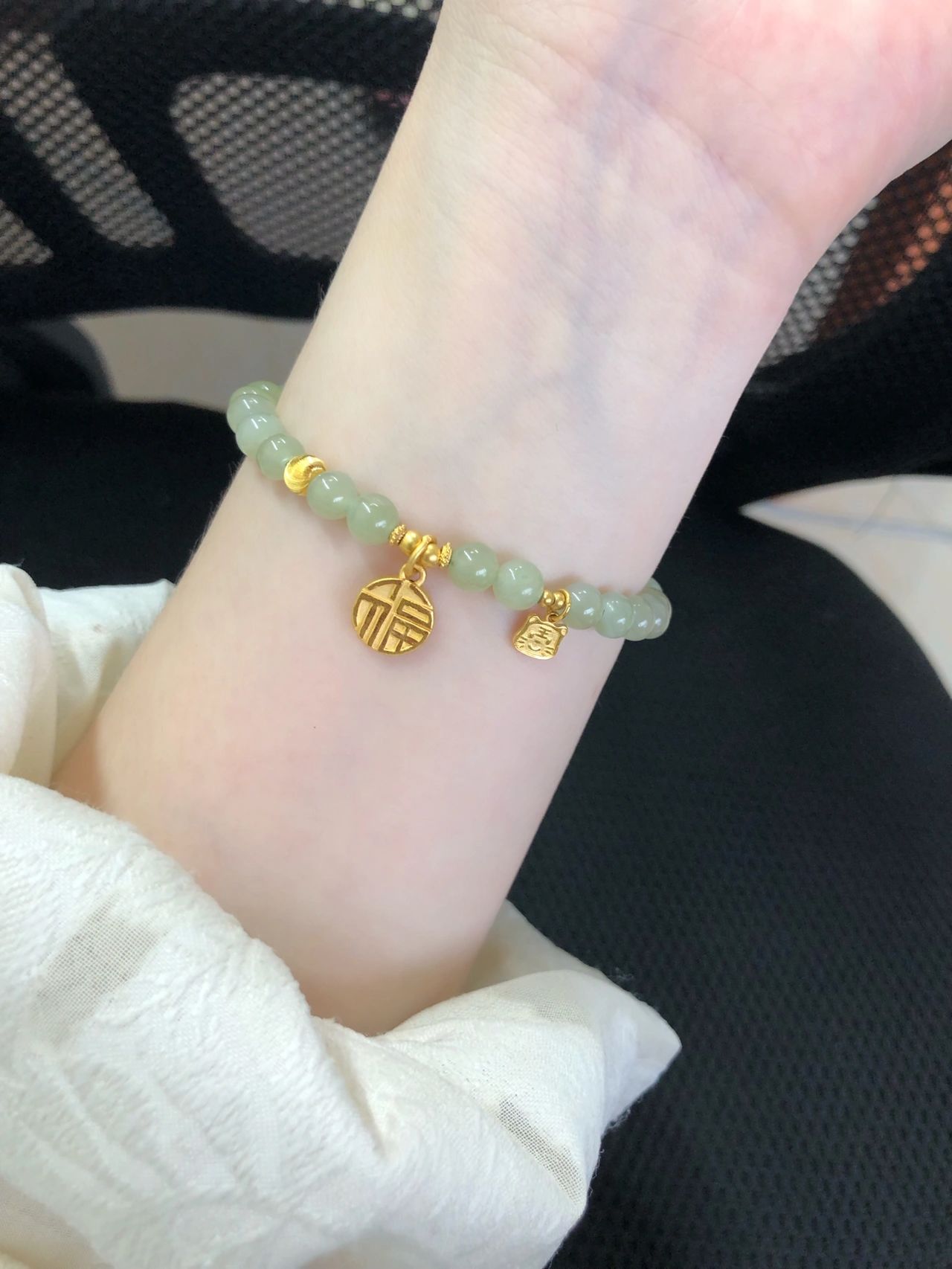 黄金手链手串礼物(圆滚滚的福牌小老虎)-喵神素材库
