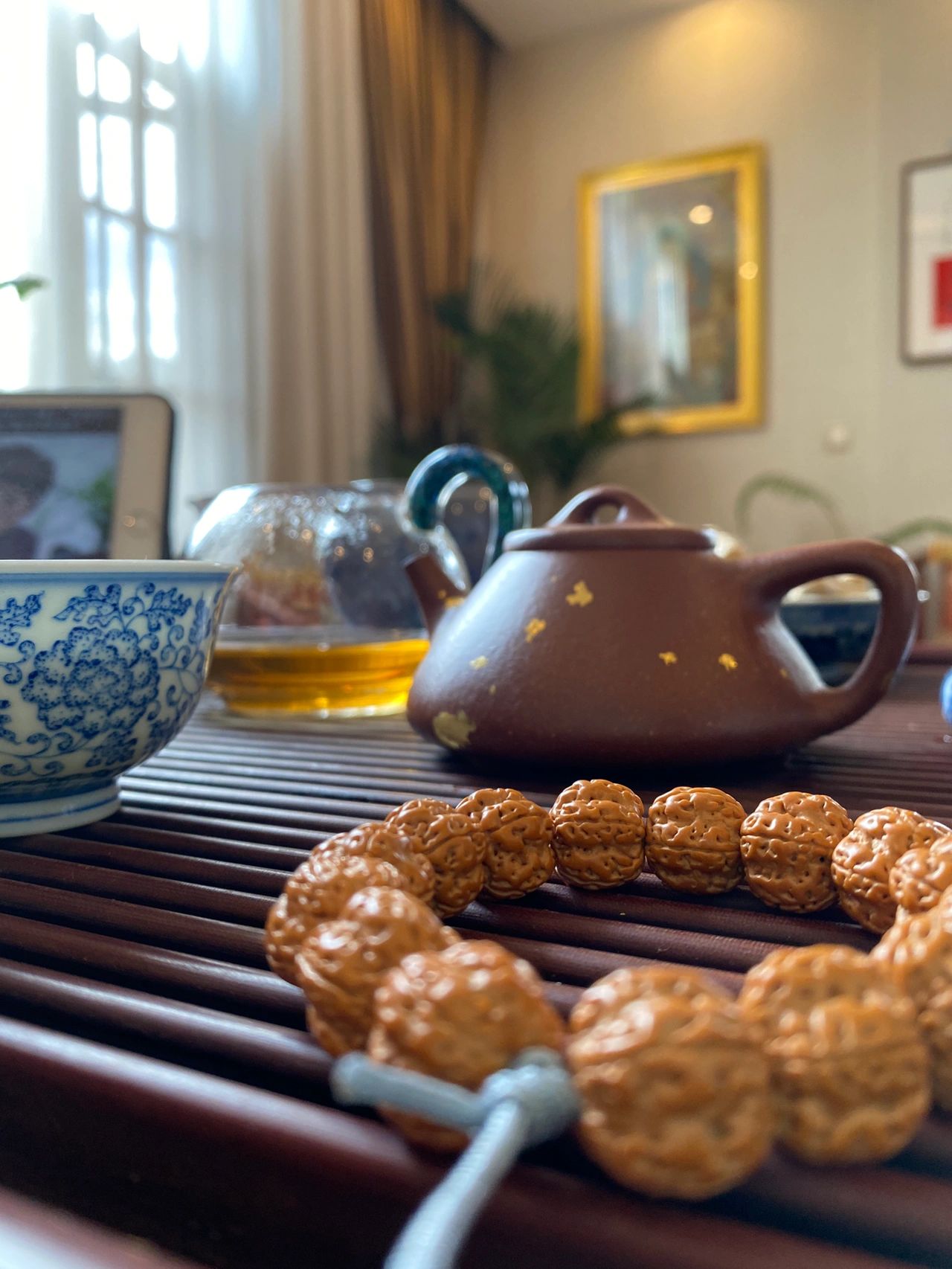 喝茶茶具茶生活茶器紫砂壶茶艺手机追剧(悠闲的一天开启)-喵神素材库