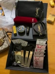 3圣罗兰口红小样赠品手链镜子气垫香水护肤品化妆品(开箱的时候麻麻都惊了，惊喜)-喵神素材库