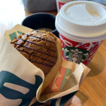 早餐美食面包水果咖啡牛奶(星巴克15元早餐的咖啡奶香酥皮包好吃)-喵神素材库